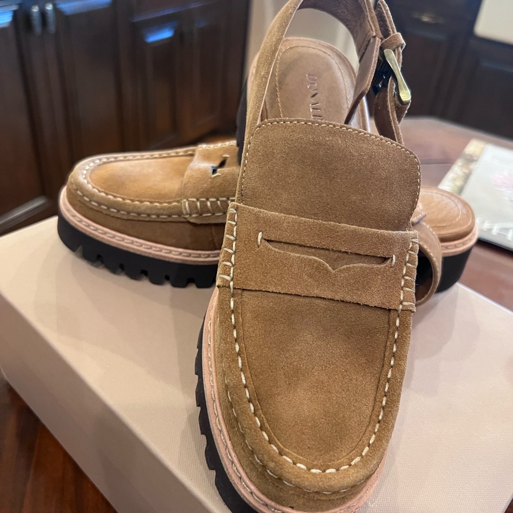 Donald J. Pliner Brown Suede Mules